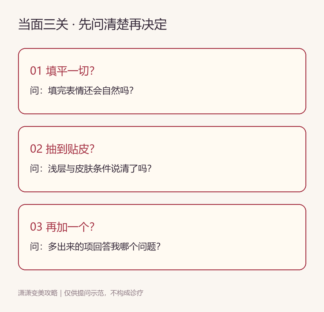 当面三关:先问清楚再决定